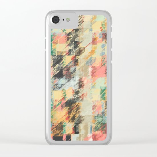 Pastel Colors Abstract Clear iPhone Case