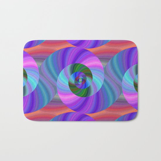 Metallic swirls Bath Mat