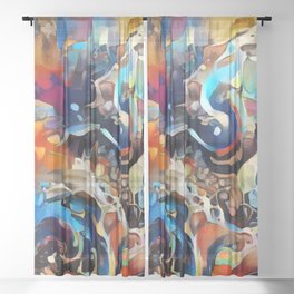 Color Spiral Sheer Curtain