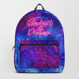 NEON COLLECTION - cocktails Backpack | Poster, Digital, Typography, Type, Graphicdesign, Dreams, Cocktails, Texture, Neon 