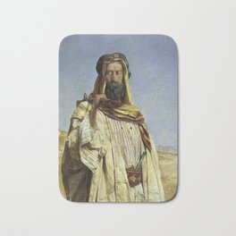 John Frederick Lewis - A Syrian Sheik, Egypt Bath Mat | Old, Poster, Illustration, Frame, Wallart, Artprint, Fitzwilliammuseum, Painting, Vintage, Decor 