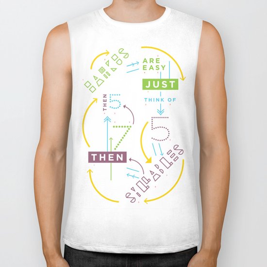 Haikuglyphics - Haikanics Biker Tank