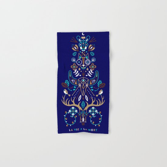 La Vie & La Mort – Navy Hand & Bath Towel