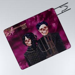 Gothic Skull Farmers Picnic Blanket