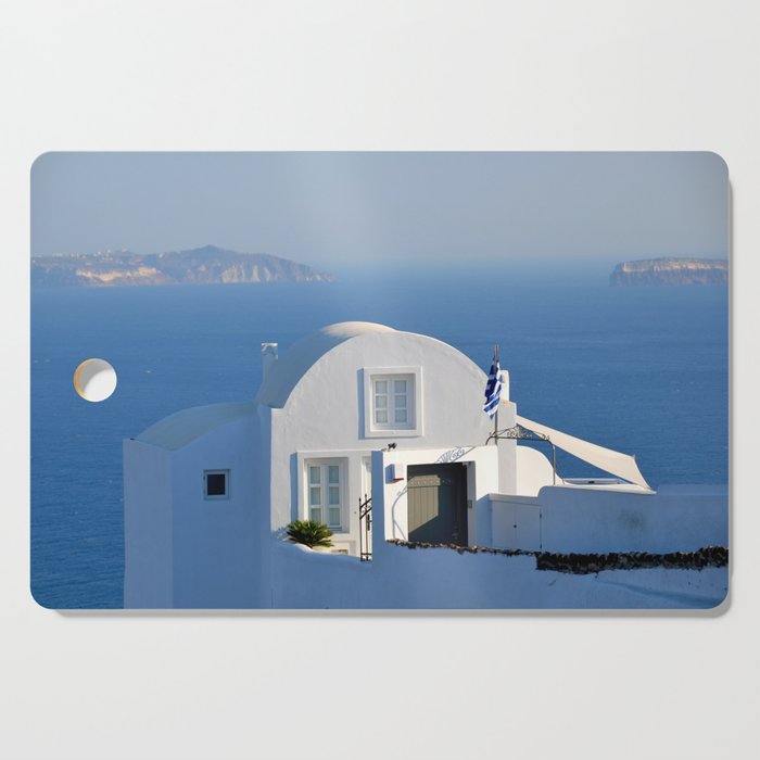 Santorini House Greece Cutting Board