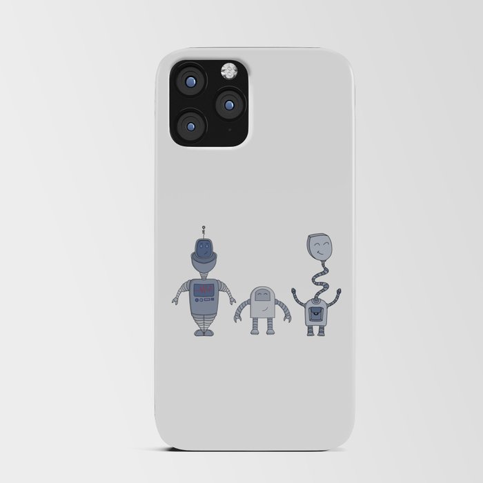 Three Adorable Robots iPhone Card Case