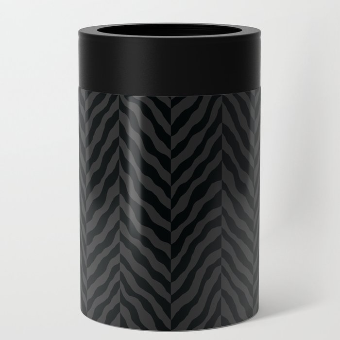 Dark Abstract Zebra chevron pattern. Digital animal print Illustration Background. Can Cooler