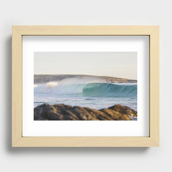 Greenly Beach Wave Recessed Framed Print