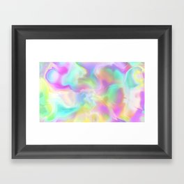 Rainbow liquid colors Framed Art Print