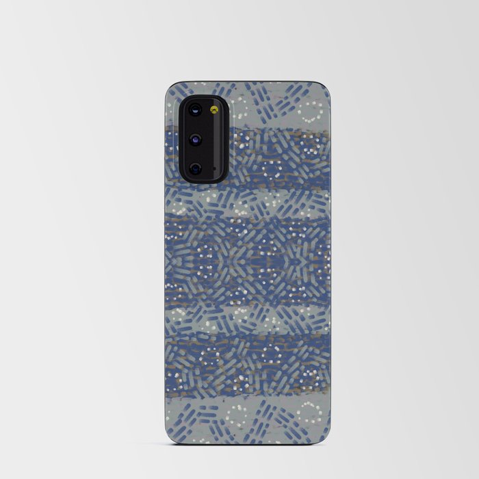 Impressionism blue dabs pattern Android Card Case