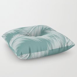 Palm leaves -  turquoise Floor Pillow