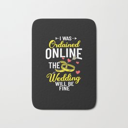 Wedding Officiant Marriage Minister Funny Pastor Bath Mat