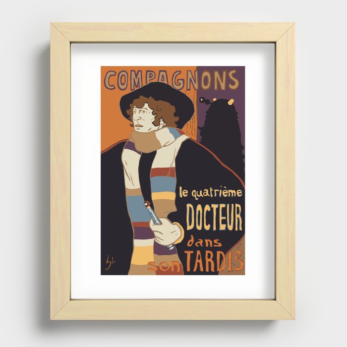 Le Fourth Doctor Recessed Framed Print