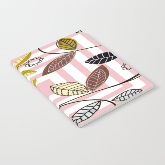 Rose Quartz, Clouds and Plants Notebook