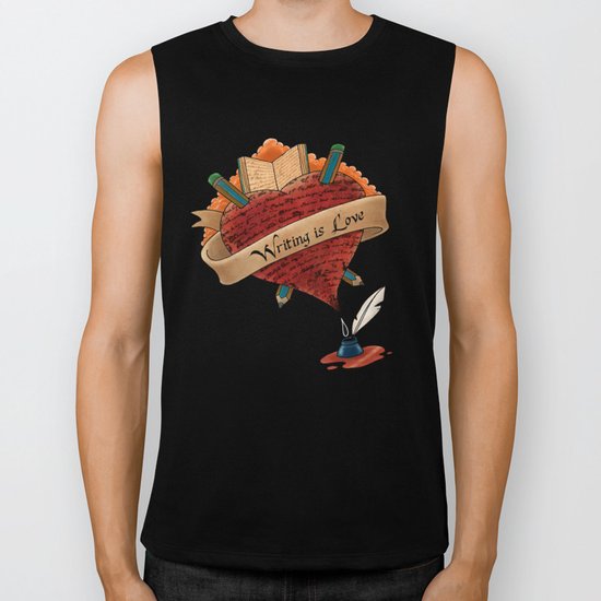 Writing is Love Biker Tank