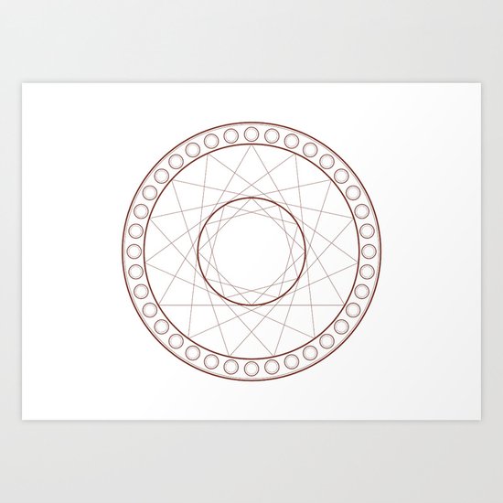 Anime Magic Circle 17 Art Print
