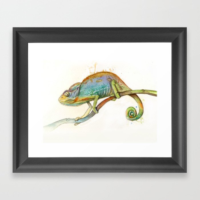 Chroma Chameleon Framed Art Print