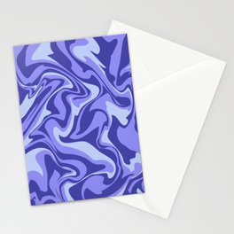 marbled peace_purples blues Stationery Card