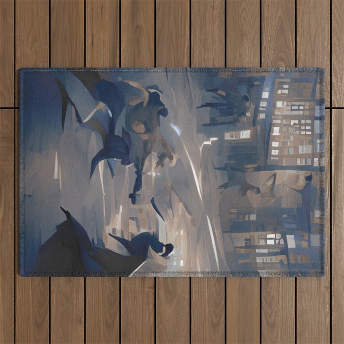 Street Fight Outdoor Rug