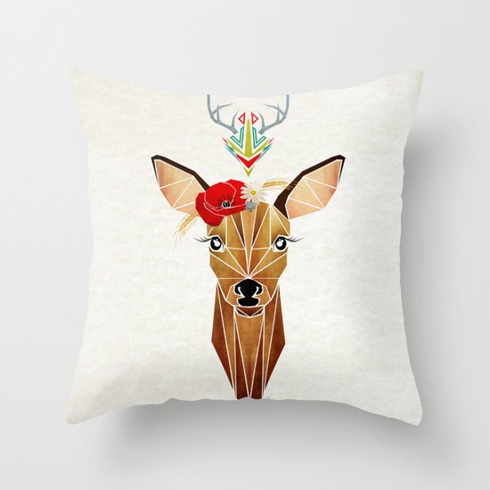 biche oh ma biche ! Throw Pillow