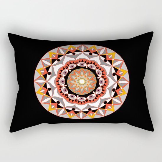 My Solar Plexus Mandhala | Secret Geometry | Energy Symbols Rectangular Pillow