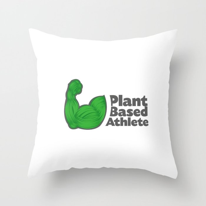 plant based athlete Throw Pillow