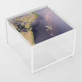 aerial photography from a Canoe in St-Donat, Quebec Acrylic Box