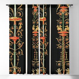 Art Deco Botanical Vintage Shapes Blackout Curtain