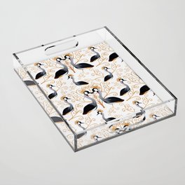 Crested Cranes Acrylic Tray