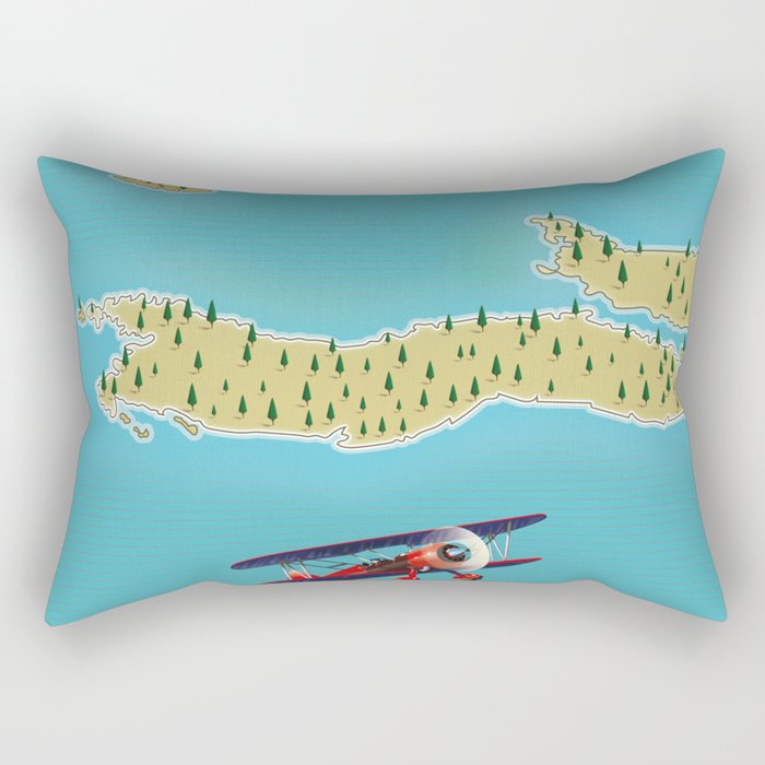 Korčula Croatia map Rectangular Pillow