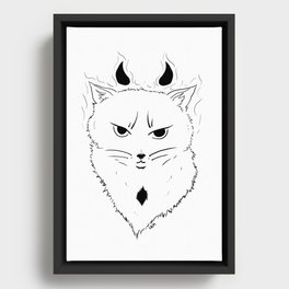 Demon Cat Framed Canvas