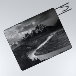 Ansel Adams The Tetons and the Snake River Picnic Blanket