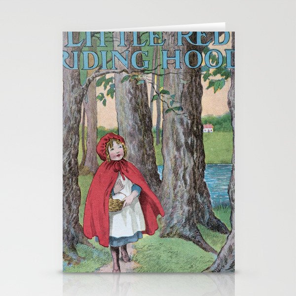 Little Red Riding Hood Fairytale Classic Vintage Book Cover Illustration Fairy Tale Print Stationery Cards By Igallery Society6