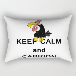 Keep Calm and Carry On Carrion Vulture Buzzard with Crown Meme Rectangular Pillow