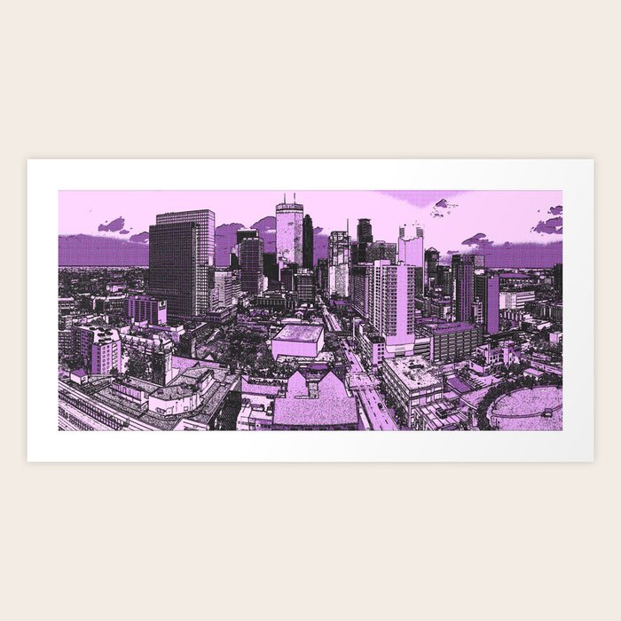 pic Purple Skyline Minneapolis society6