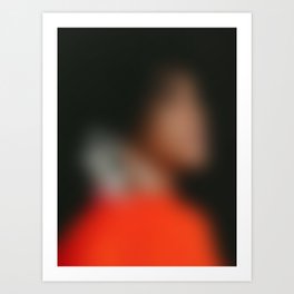Blurred portrait: Red Art Print