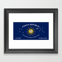 Conch Republic Flag Framed Art Print