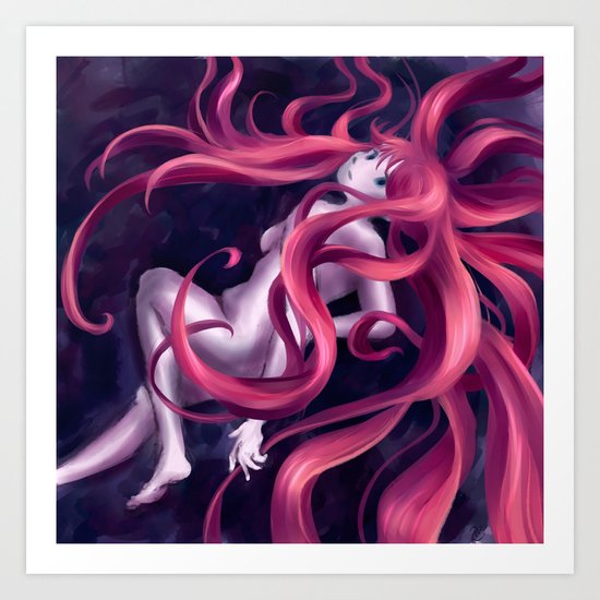 Swirly hair Art Print