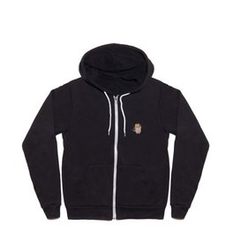 Bearded Dragon Sipping Cocoa Zip Hoodie