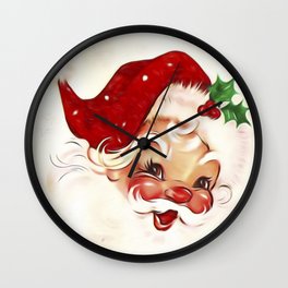Vintage Santa 4 Wall Clock