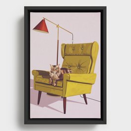 Cats on Chairs Deluxe Collection - Oscar Framed Canvas