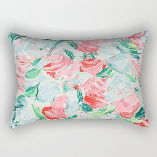 Pompidou Rose Garden Rectangular Pillow