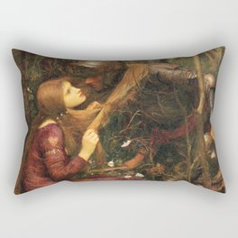 John William Waterhouse - La Belle Dame Sans Merci Rectangular Pillow