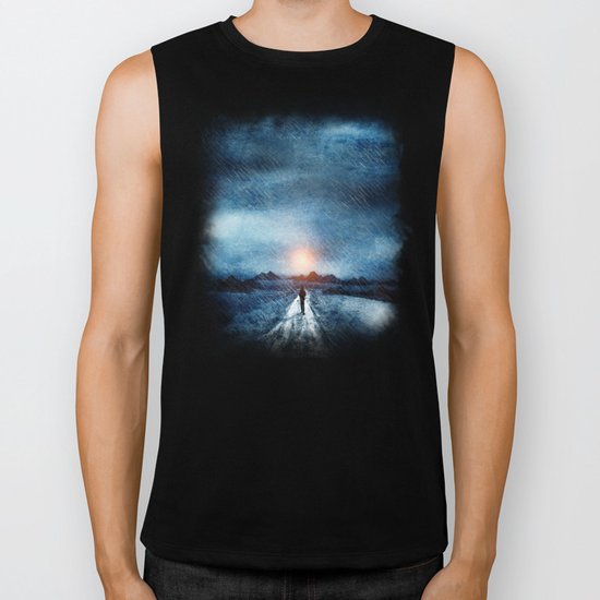 it's raining again Biker Tank