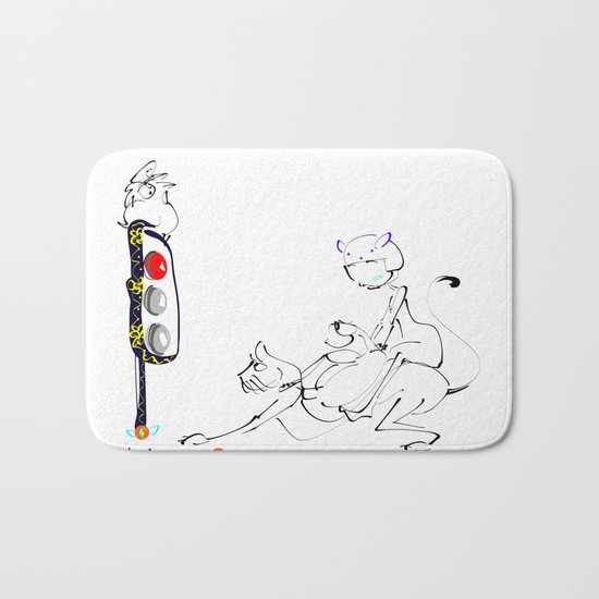 traffic lights Bath Mat