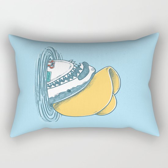 Funny Hat Shark Rectangular Pillow