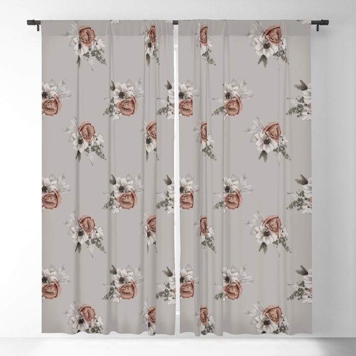 Pastel Wild Flower Pattern Blackout Curtain