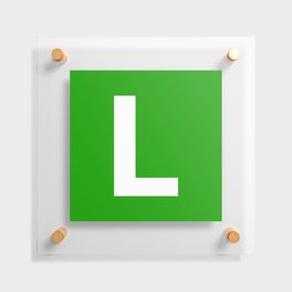Letter L (White & Green) Floating Acrylic Print