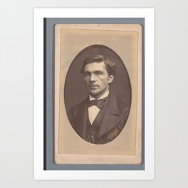 Portrait of an unknown man, WG Kuijer, c. 1862 - c. 1899 5 Art Print | Portrait, People, Background, Mustache, Old, Retro, Vintage, Antique, Suit, Person 