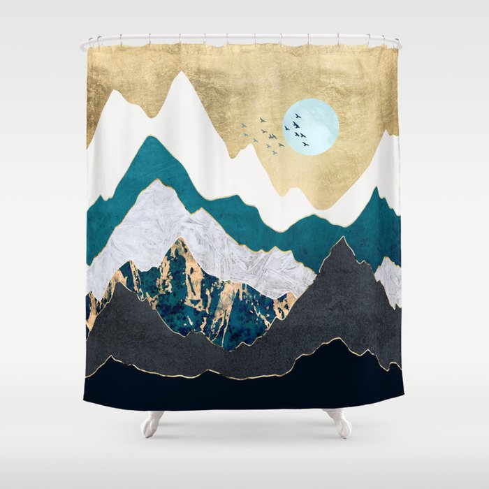 Golden Flight Shower Curtain